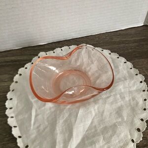 Vtg Pink Depression Glass Serving Bowl